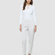 Women Essential Pants Tapered Off White