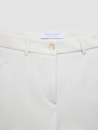 Women Essential Pants Tapered Off White
