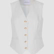 Women Essential Short Vest Off White