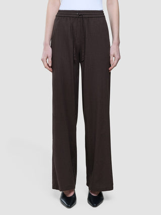 Women's Linen Pants Relaxed Espresso