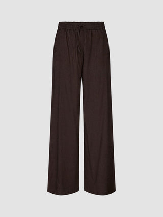 Women's Linen Pants Relaxed Espresso