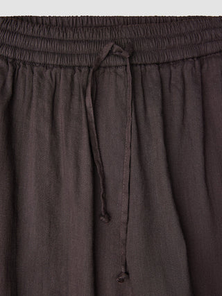 Women's Linen Pants Relaxed Espresso