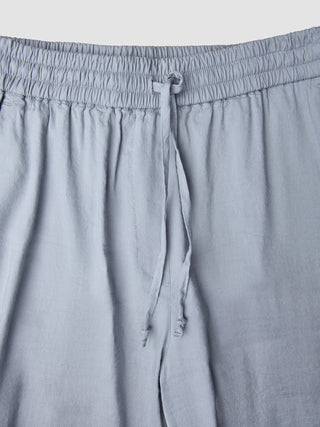 Women Linen Pants Relaxed Stone Grey