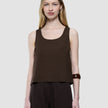 Women Linen Top Espresso