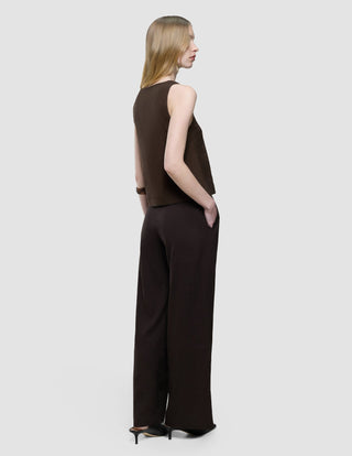 linen set espresso top relaxed pants