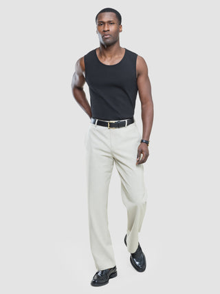 Rib Tank Top Black