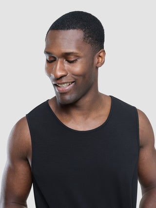 Rib Tank Top Black