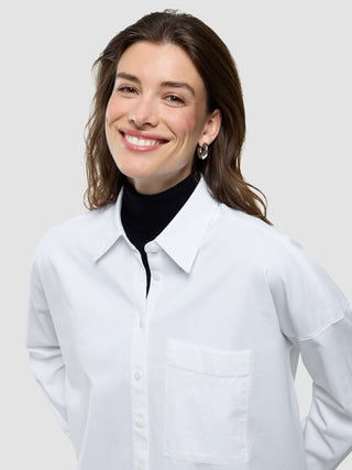 Oversized Long Sleeve Shirt White