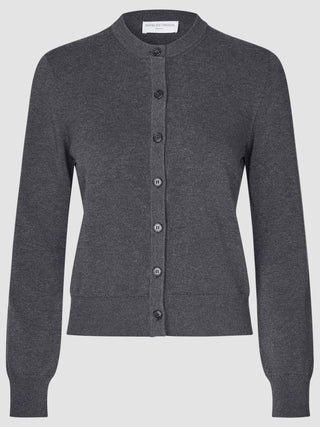 Women Quinn Crewneck Cardigan Cool Brown