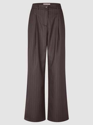 Women Raina Pants Wide Chestnut Pinstripe