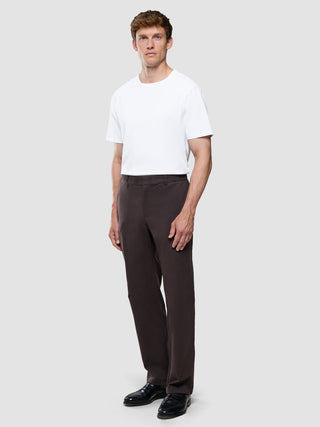 Refine Cotton Pants Relaxed Fit Dark Brown