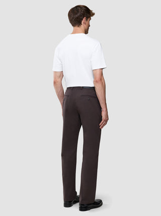 Refine Cotton Pants Relaxed Fit Dark Brown