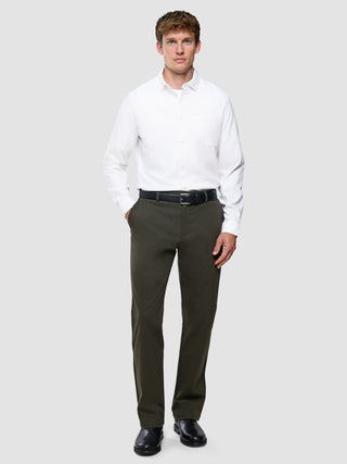 Refine Cotton Pants Relaxed Fit Dark Olive