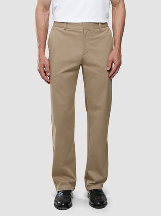 Refine Cotton Pants Relaxed Fit Sand