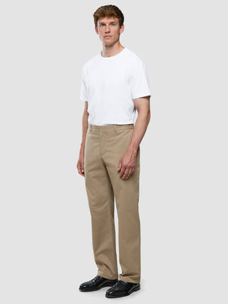Refine Cotton Pants Relaxed Fit Sand