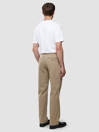 Refine Cotton Pants Relaxed Fit Sand