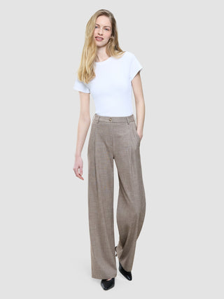 Women Rhea Pants Golden Beige Melange