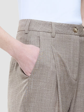 Women Rhea Pants Golden Beige Melange