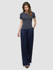 Women Rib T-shirt Dark Grey Melange