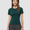 Women Rib T-shirt Evergreen