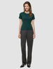Women Rib T-shirt Evergreen