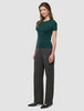 Women Rib T-shirt Evergreen