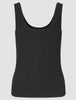 Rib Tank Top Black