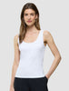 Rib Tank Top White