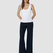 Rib Tank Top White