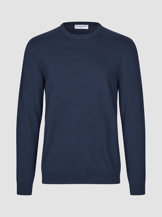 Seamless Core Knit Crewneck Dark Navy