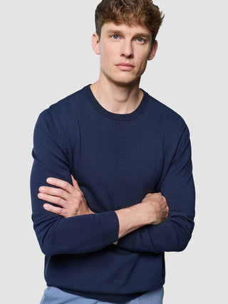 Seamless Core Knit Crewneck Dark Navy