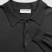 Seamless Core Knit Long Sleeve Polo Black