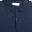Seamless Core Knit Long Sleeve Polo Dark Navy