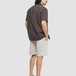 Seersucker Short Sleeve Shirt Cocoa Pinstripes