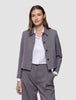 Serene Set Pink Winery Herringbone Short Jacket and Pants Wide