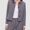 Women Serene Short Jacket Pink Winery Herringbone