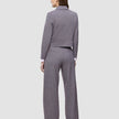 Serene Set Pink Winery Herringbone Short Jacket and Pants Wide