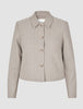 Women Serene Short Jacket Burnt Sugar Herringbone