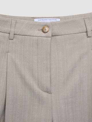 Women Serene Pants Wide Burnt Sugar Herringbone