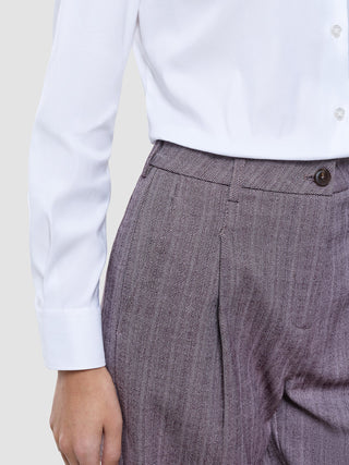 Women Serene Pants Wide Pink Winery Herringbone