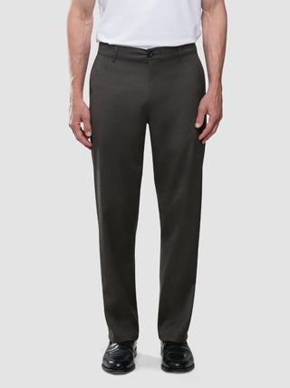 Siena Pants Relaxed Fit Herringbone Dark Brown