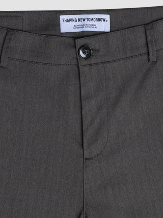 Siena Pants Relaxed Fit Herringbone Dark Brown
