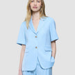 Women Skye Short Sleeved Blazer Blue Haze