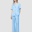 Women Skye Short Sleeved Blazer Blue Haze