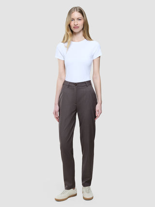 Women Skye Pants Tapered Dark Chestnut Melange