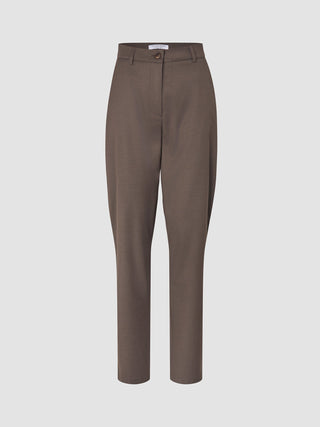 Women Skye Pants Tapered Dark Chestnut Melange