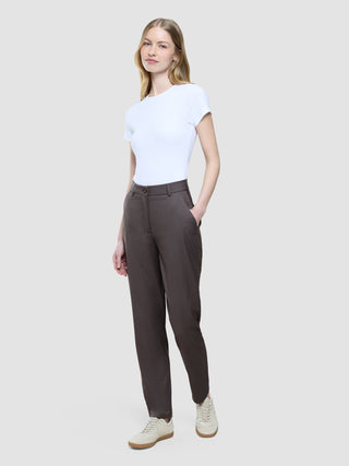 Women Skye Pants Tapered Dark Chestnut Melange