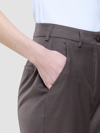 Women Skye Pants Tapered Dark Chestnut Melange