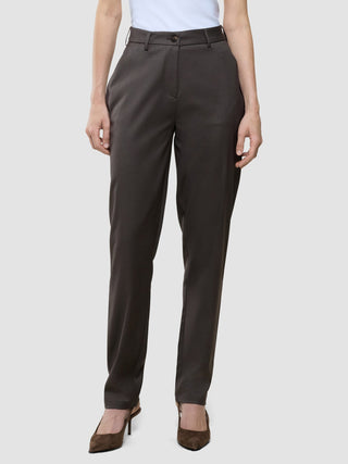 Women Skye Pants Tapered Dark Chestnut Melange