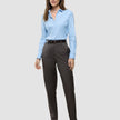 Women Skye Pants Tapered Dark Chestnut Melange